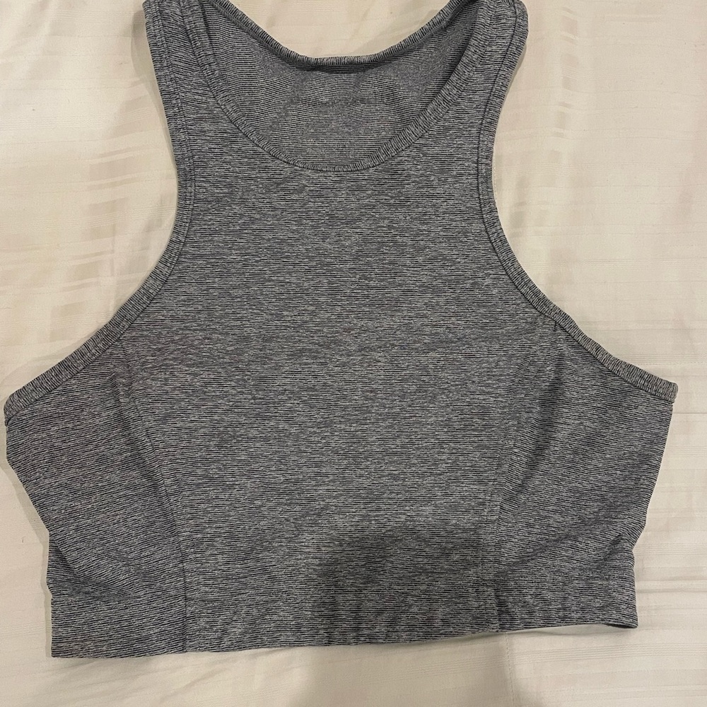 Outdoor voices cropped grey workout top